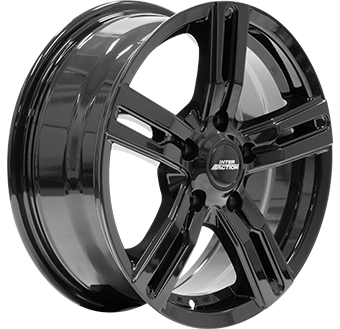 Jante INTER ACTION 7.5x18 5/108 ET45 Gloss Black Guadeloupe angle