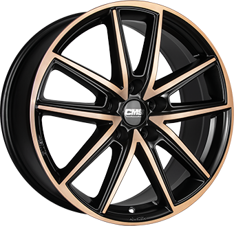 Jante CMS 7.0x17 5/108 ET50 Black / Copper Guadeloupe Martinique