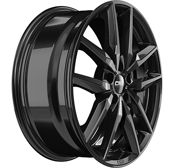 Jante CMS 7.5x19 5/112 ET40 Gloss Black Guadeloupe Martinique angle