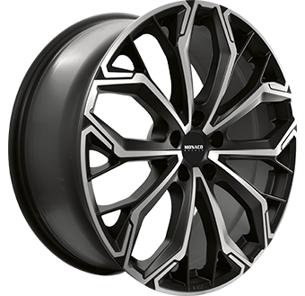 Jante MONACO WHEELS 8.0x19 5/112 ET52 Dull Black / Polished Guadeloupe angle