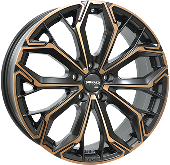 MONACO WHEELS GPC17 ZWART / KOPER MONACO WHEELS GPC17 ZWART / KOPER