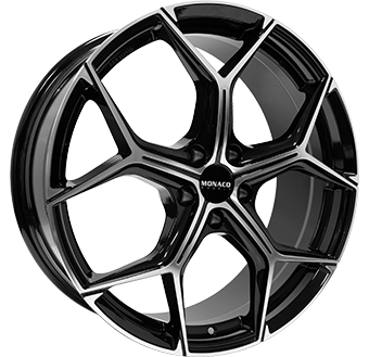 MONACO WHEELS GP16 ZWART GLANS / GEPOLIJST MONACO WHEELS GP16 ZWART GLANS / GEPOLIJST