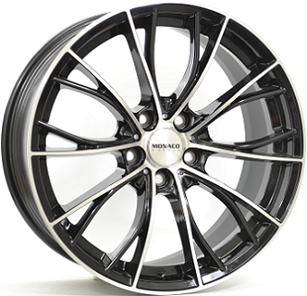 MONACO WHEELS MC16 hliníkové disky 8x18 5x112 ET30 Gloss Black / Polished