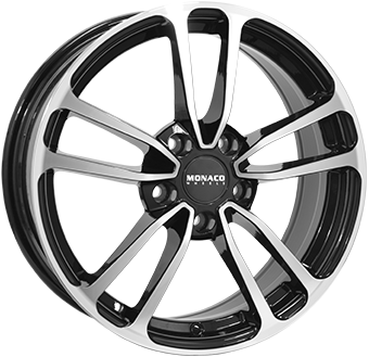 MONACO WHEELS CL1 ZWART GLANS / GEPOLIJST