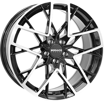 MONACO WHEELS GP9 ZWART GLANS / GEPOLIJST