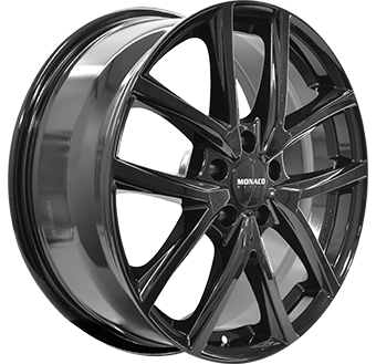 Jante MONACO WHEELS 2 7.5x18 5/114 ET45 Gloss Black Guadeloupe angle