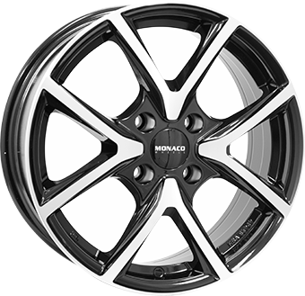 MONACO WHEELS CL2 ZWART GLANS / GEPOLIJST