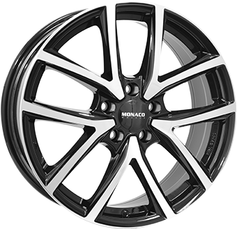 MONACO WHEELS CL2 hliníkové disky 6,5x16 5x100 ET40 Gloss Black / Polished