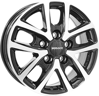 MONACO WHEELS CL2T ZWART GLANS / GEPOLIJST