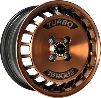RONAL R10 TURBO MAT ZWART / KOPER