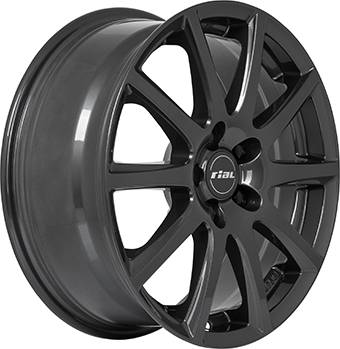 Jante RIAL 5.5x14 4/108 ET43 Titanium Guadeloupe Martinique angle