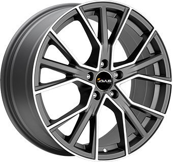 Jante AVUS VELGEN 9.0x20 5/112 ET33 Dull Anthracite / Polish Guadeloupe angle
