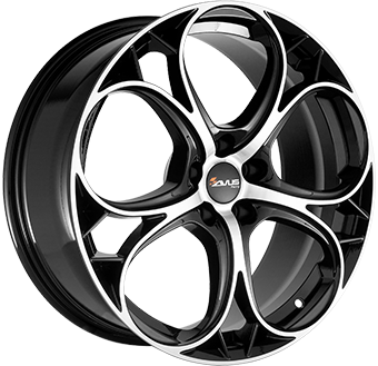 Jante AVUS VELGEN 8.5x20 5/110 ET31 Gloss Black / Polished Guadeloupe Martinique angle