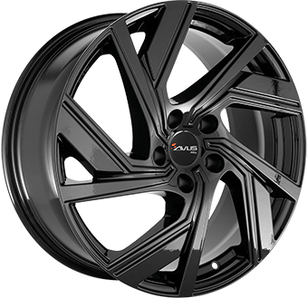 Jante AVUS VELGEN 8.0x20 5/108 ET43 Gloss Black Guadeloupe angle