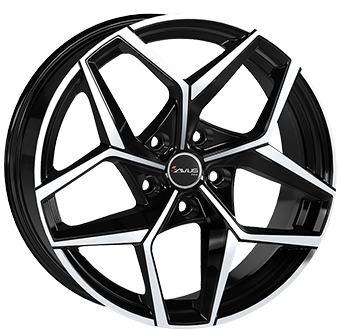 Jante AVUS VELGEN 8.0x19 5/112 ET35 Gloss Black / Polished Guadeloupe