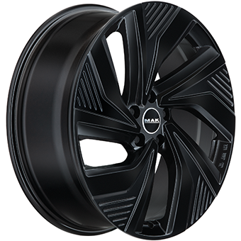 Jante MAK 7.5x19 5/114 ET51 Gloss Black Guadeloupe Martinique angle