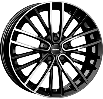 Jante MAK 8.0x19 5/112 ET46 Gloss Black / Polished Guadeloupe Martinique
