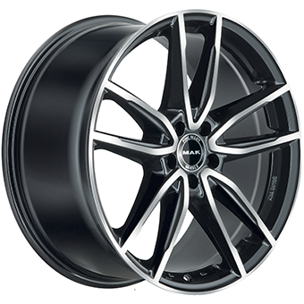 Jante MAK 7.5x18 5/130 ET42 Dull Black Guadeloupe Martinique angle