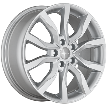 Jante MAK 8.0x19 5/108 ET45 Silver Guadeloupe Martinique angle