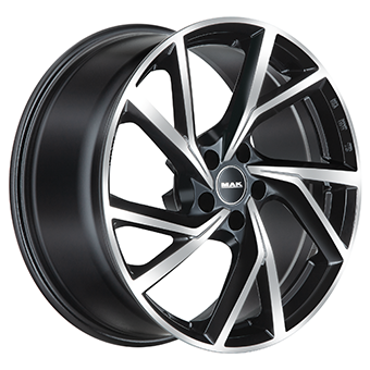 Jante MAK 7.5x17 5/112 ET30 Gloss Black / Polished Guadeloupe Martinique angle