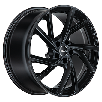 Jante MAK 8.5x19 5/112 ET37 Gloss Black Guadeloupe Martinique angle