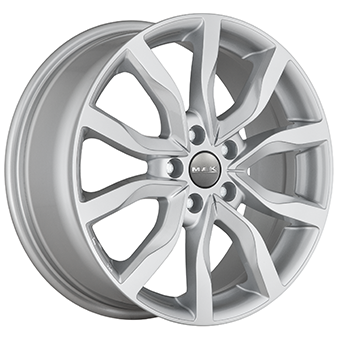 Jante MAK 9.0x18 5/130 ET44 Silver Guadeloupe Martinique angle
