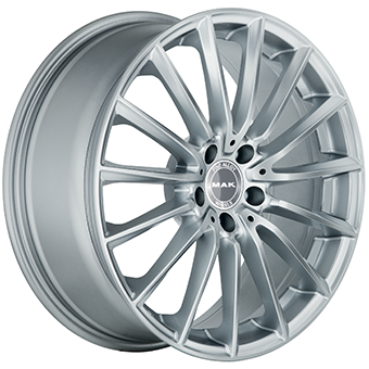 Jante MAK 9.0x18 5/112 ET33 Silver Guadeloupe Martinique angle