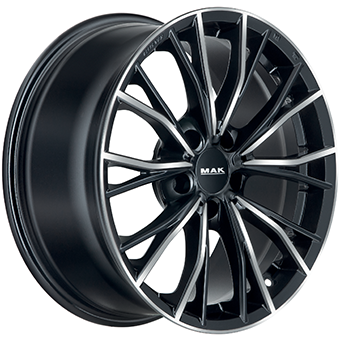 Jante MAK 9.0x20 5/112 ET30 Gloss Black / Polished Guadeloupe Martinique angle