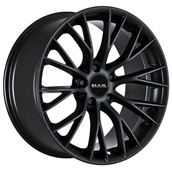 Jante MAK 8.5x19 5/108 ET42 Dull Black Guadeloupe Martinique angle