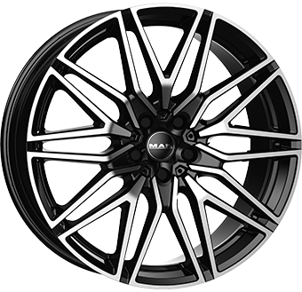 Jante MAK 9.5x21 5/112 ET25 Gloss Black / Polished Guadeloupe Martinique