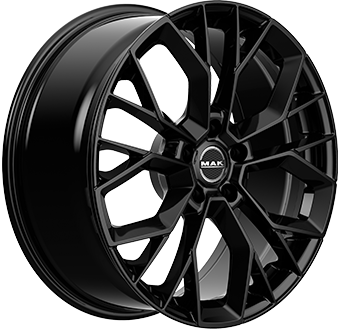 Jante MAK 10.0x22 5/130 ET27 Gloss Black Guadeloupe Martinique angle