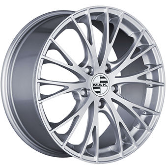 Jante MAK 8.0x18 5/112 ET50 Silver Guadeloupe Martinique angle