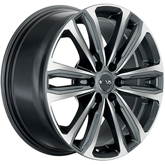 Jante MAK 7.5x18 6/120 ET47 Gunmetal / Polished Guadeloupe Martinique angle