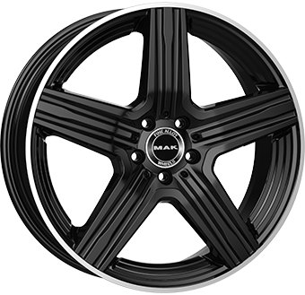Jante MAK 10.0x21 5/112 ET35 Gloss Black / Polished lip Guadeloupe Martinique