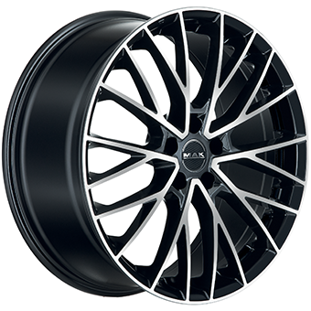 Jante MAK 8.5x20 5/112 ET45 Gloss Black / Polished Guadeloupe Martinique angle
