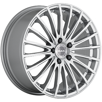 Jante MAK 7.5x18 5/112 ET52 Silver Guadeloupe Martinique angle