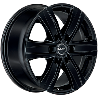 Jante MAK 8.5x20 6/114 ET45 Gloss Black Guadeloupe Martinique angle