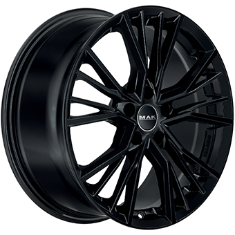 Jante MAK 8.0x20 5/112 ET45 Gloss Black Guadeloupe Martinique angle