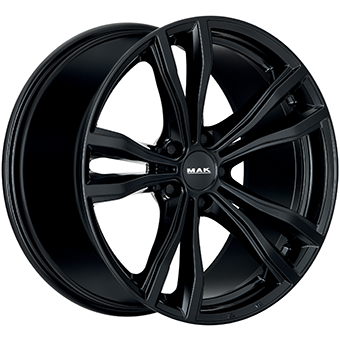 Jante MAK 11.5x21 5/120 ET38 Gloss Black Guadeloupe Martinique angle