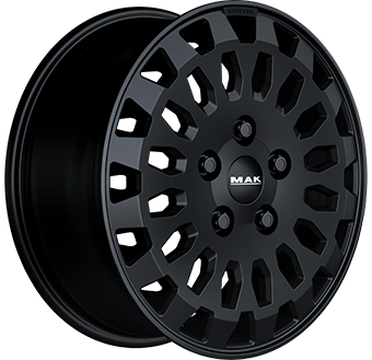 Jante MAK 7.0x17 5/130 ET62 Dull Black Guadeloupe Martinique angle