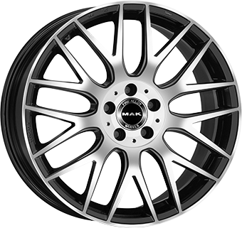 Jante MAK 9.5x20 5/112 ET22 Gloss Black / Polished Guadeloupe Martinique