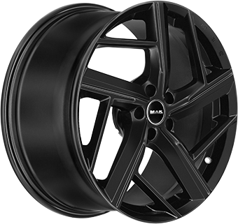 Jante MAK 8.5x19 5/112 ET38 Gloss Black Guadeloupe Martinique angle