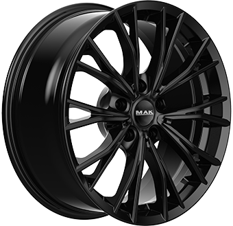Jante MAK 8.0x18 5/112 ET30 Gloss Black Guadeloupe Martinique angle
