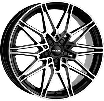 Jante MAK 9.0x18 5/112 ET40 Gloss Black / Polished Guadeloupe Martinique