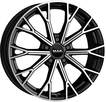 Jante MAK 7.5x18 5/114 ET45 Gloss Black / Polished Guadeloupe Martinique