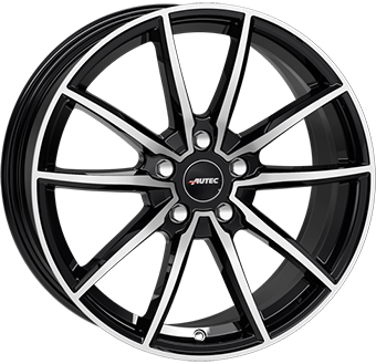 Jante AUTEC 8.5x19 5/112 ET26 Gloss Black / Polished Guadeloupe Martinique