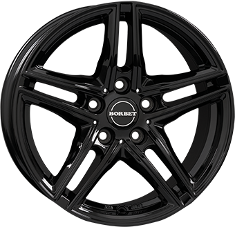 Jante BORBET 7.5x16 5/112 ET45 Gloss Black Guadeloupe Martinique