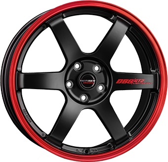 Jante BORBET 8.5x19 5/114 ET35 Dull Black / Red Guadeloupe Martinique