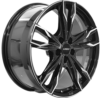 Jante IT WHEELS 8.0x18 5/112 ET40 Gloss Black / Polished Guadeloupe angle