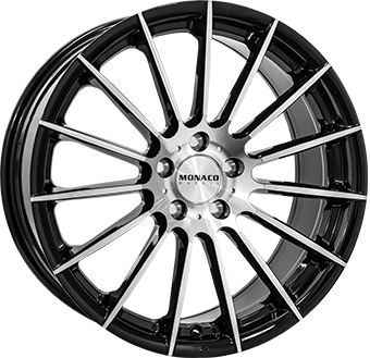 E-shop MONACO WHEELS FORMULA hliníkové disky 7,5x17 4x100 ET40 Gloss Black / Polished